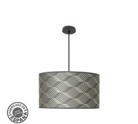 Colgante moda 3xe27 negroetris gris regx50x50cm c/difusor