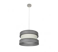 Colgante modelo home niquel conpantalla gris-beis fabrilamp