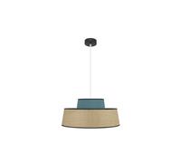 Abrila Jia Natural/Turquesa - Colgante Moderno 1Xe27 50 Cm