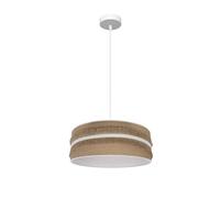 Colgante natalia 1xe27 blanco/saco-blanco regx40x40 cm