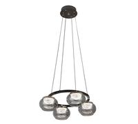 Abrila Pompeya Negro 28W - Lámpara Colgante Regx48x48 Cm