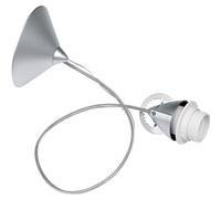 Colgante susp con cable de acero 1xe27 al.reg.xd.11,5cm plata