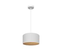 Colgante tania 1xe27 blanco/blanco-madera clara regx30x30 cm
