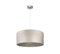 Colgante tania 1xe27 niquel/madera gris regx50x50 cm