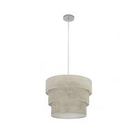 Colgante triple smile 1xe27 cromo/cemento gris regx40x40 cm