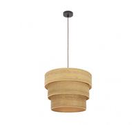Colgante triple smile 1xe27 marron/madera clara regx40x40 cm