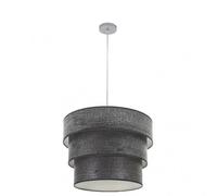 Colgante triple smile 3xe27 cromo/madera negra regx50x50 cm