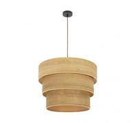 Colgante triple smile 3xe27 marron/madera clara regx50x50 cm