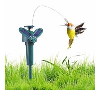 Colibrí Solar Decoración Exterior de Pájaro | de Pájaro con Aleteo y para Macizo de Flores, Sendero, Maceta, Porche, Hogar Para Jardineros,