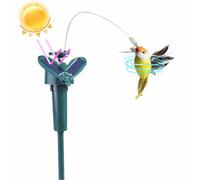 Colibrí Solar Pájaro Decoración de Jardín para Patio Porche | Estacas Decorativas para Jardín para Jardineros Inquilinos Porche Hogar