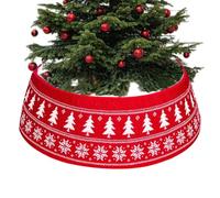 Collar de falda de árbol, cubierta de base de elástico para árbol de Navidad, accesorios rústicos de vacaciones para jardín, restaurante, apartamento al aire libre, dormitorio, alquiler de