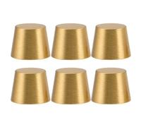 COLLBATH 6 Patas de Latón Dorado para Muebles y Tablas de Cortar, Antideslizantes y Decorativas, Ideales para Manualidades y Protección en Cocina, Pack de 6 Piezas