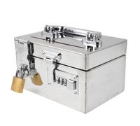 COLLBATH Caja Metálica para Ahorro Contraseña y Asa, Hucha Resistente para Adultos y Niñas, Diseño Simple para Guardar Monedas y Billetes en Restaurante y Navidad
