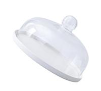 COLLBATH Plato Cerámico para Tartas con Tapa de Transparente Bandeja Antipolvo de Vajilla para Pastelería y Repostería Hogar