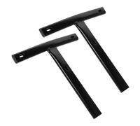 COLLBATH Soporte de Respaldo para Silla de Oficina y Gaming, Barra en T de Acero Inoxidable Negra, Resistente y Fácil de Instalar, Paquete de 2 Piezas para Uso en Casa