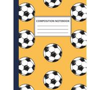 College Ruled School Notebook | Soccer Ball Pattern Journal | Back to School Supplies for Students, Athletes & Soccer Fans