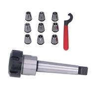 Collet Chuck Extension Rod MTA ER25 Set para Torno de Fresado CNC, Viene con Coleta de 9 Piezas, Sujeción Firme, Hecha de Acero Al Carbono, Incluye Llave de ER25