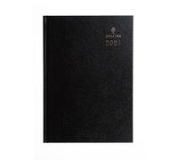 Collins Agenda de escritorio estándar 2025 para profesionales, agenda de negocios A4 de dos páginas por día, color negro, (47.99-25), planificador de negocios premium con tapas duras de cuero