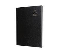 Collins - Agenda de escritorio estándar 2025 para profesionales, agenda de negocios tamaño A4, vista semanal, color negro (40.99-25), planificador de negocios premium con tapa dura de cuero