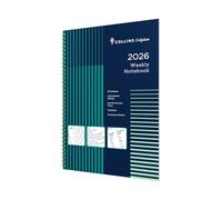 Collins - Colplan - Agenda anual 2026 de 12 meses, vista semanal con notas, tapa de espiral A4 (62-26)