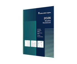 Collins - Colplan - Agenda anual 2026 de 12 meses, vista semanal con notas, tapa de espiral A4 (62-26)