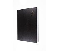 Collins Debden Collins - Agenda de escritorio estándar 2024, tamaño A4, dos páginas por día, agenda de negocios y organizador, agenda de enero a diciembre de 2024, diaria, color negro, 47.99-24