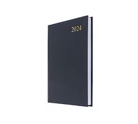 Collins Debden Collins - Agenda diaria 2024 A5, agenda diaria 2024 página por día, diario y agenda 2024, negocios, oficina, uso académico y personal 2024 (tamaño A5, azul)