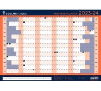 Collins Debden Collins Colplan - Agenda académica 2023-24 A1 de mitad de año para escuela, universidad o universidad, julio de 2023 a julio de 2024, CWC11-2324, color azul