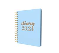 Collins Debden Debden Scandi - Agenda académica 2023-24, A5, día por página, planificador de medio año, diario escolar, universitario o universitario, agosto de 2023 a agosto de 2024, color azul,