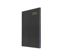 Collins Debden Essential - Agenda A5 con vista semanal 2024, agenda completa 2024, vista diaria, semanal y mensual, tamaño A5, color negro