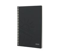 Collins Debden Jumble & Co Convo Icon - Agenda semanal A5 con encuadernación en espiral para 2023, color negro pizarra limpia, diario semanal con páginas punteadas