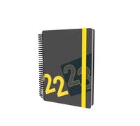 Collins Delta FP53M.45-2223 - Agenda académica 2022-23, vista semanal, tamaño A5, agenda para estudiantes con diario, notas y horarios, color amarillo
