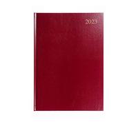 Collins Essential - Agenda 2023 A4 con vista semanal, color granate, calendario anual, diario y planificador para negocios, oficina y personal