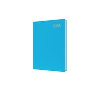 Collins - Essential - Agenda anual 2026 de 12 meses, día a página, tapa dura A5, color azul claro (ESSA51.57-26)