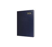 Collins - Essential - Agenda anual 2026 de 12 meses, día a página, tapa dura A5, color azul oscuro (ESSA51.65-26)