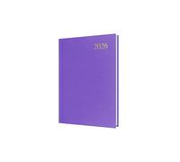 Collins - Essential - Agenda anual 2026 de 12 meses, día a página, tapa dura A5, color morado (ESSA51.55-26)