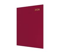 Collins - Essential - Agenda anual 2026 de 12 meses, vista semanal, tapa dura A4, color granate (ESSA43.78-26)