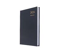 Collins Essential - Agenda diaria 2024 A5 con citas, agenda 2024 página por día y libro de citas 2024, agenda académica y personal de negocios 2024 (tamaño A5, azul)