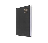 Collins Essential - Agenda diaria 2024 A5 con citas, papel reciclado ecológico y totalmente reciclable, agenda 2024 página al día, agenda académica y personal de negocios (tamaño A5, color negro)