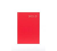 Collins Essential - Agenda semanal A5 2022-23 de mitad de año, color rojo (ESSA53M.15-2223) - Agenda escolar para estudiantes con diario, notas y horarios