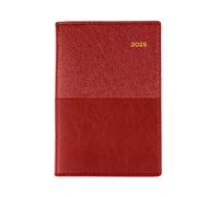 Collins Valour - Agenda semanal 2025 de bolsillo, vista semanal, color azul marino (VAL2SP3.15-25), planificador semanal profesional con fundas de piel sintética de doble textura
