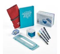 Colop Bullet Journal Set. Compuesto por la Impresora móvil e-Mark go, Regla, 4 rotuladores Tombow ABT Dual Brush Pens, 1 bolígrafo Adhesivo, 1 Bullet/Travel Journal, 1 Estuche Enrollable
