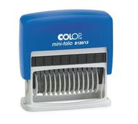 COLOP MINI SELLO NUMERADOR 4MM MODELO S 120/13 BANDAS AZUL/AZUL ESCOLAR 6x2x7 Cms.