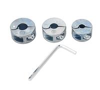 Coloque de Parada de Profundidad de Broca de Perforación, Bloqueo de Tornillo para Brocas de Acero Al Carbono con Construcción de Metal, 3 Piezas de 6 Mm, 8 Mm, 10 Mm con Llave