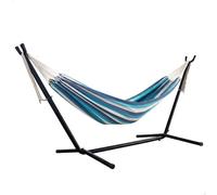 Aktive - Hamaca camping autoportante, mide 260x108x102 cm, ideal para 2 personas, soporta 250 kg, estructura de acero, tejido mixto poliéster y algodón, hamaca exterior, kit camping, tumbonas jardín