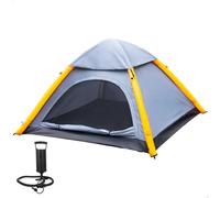 AKTIVE Tienda de campaña, Gris, 210x210x135 cm, 2 Personas, Protección UV50, Mosquiteras, Tejido poliéster, Varillas hinchables, 8 piquetas, Incluye hinchador, Bolsa de Transporte (63185)