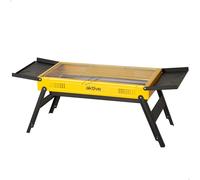 Aktive Barbacoa carbón plegable 63124 - Acero esmaltado, parrilla inox, bandejas abatibles