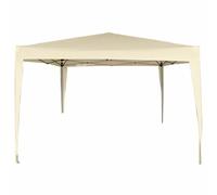 Aktive Cenador plegable 300x300x240 cm, color crema, estructura metáli
