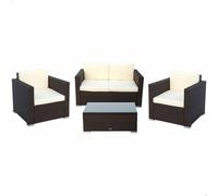 Color Baby Conjunto de sofá (128x72 cm) + 2 sillones (71x72 cm) + mesa (80x50x32 cm) Aktive