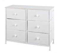 Color Baby Max Home-Mueble Cómoda 6 Cajones 80X30X62 Cm - Blanco